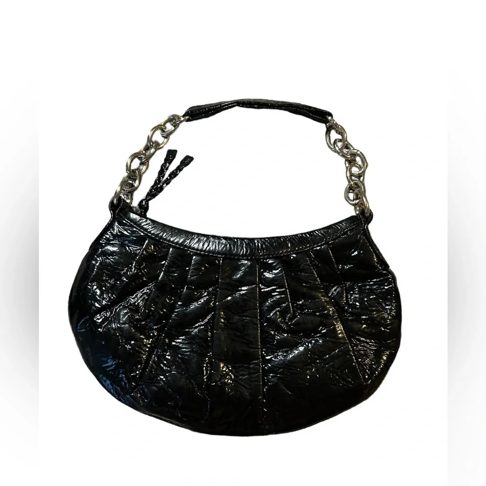 5/$25 Nine West NWOT adorable black and silver shoulder purse - Picture 2 of 7